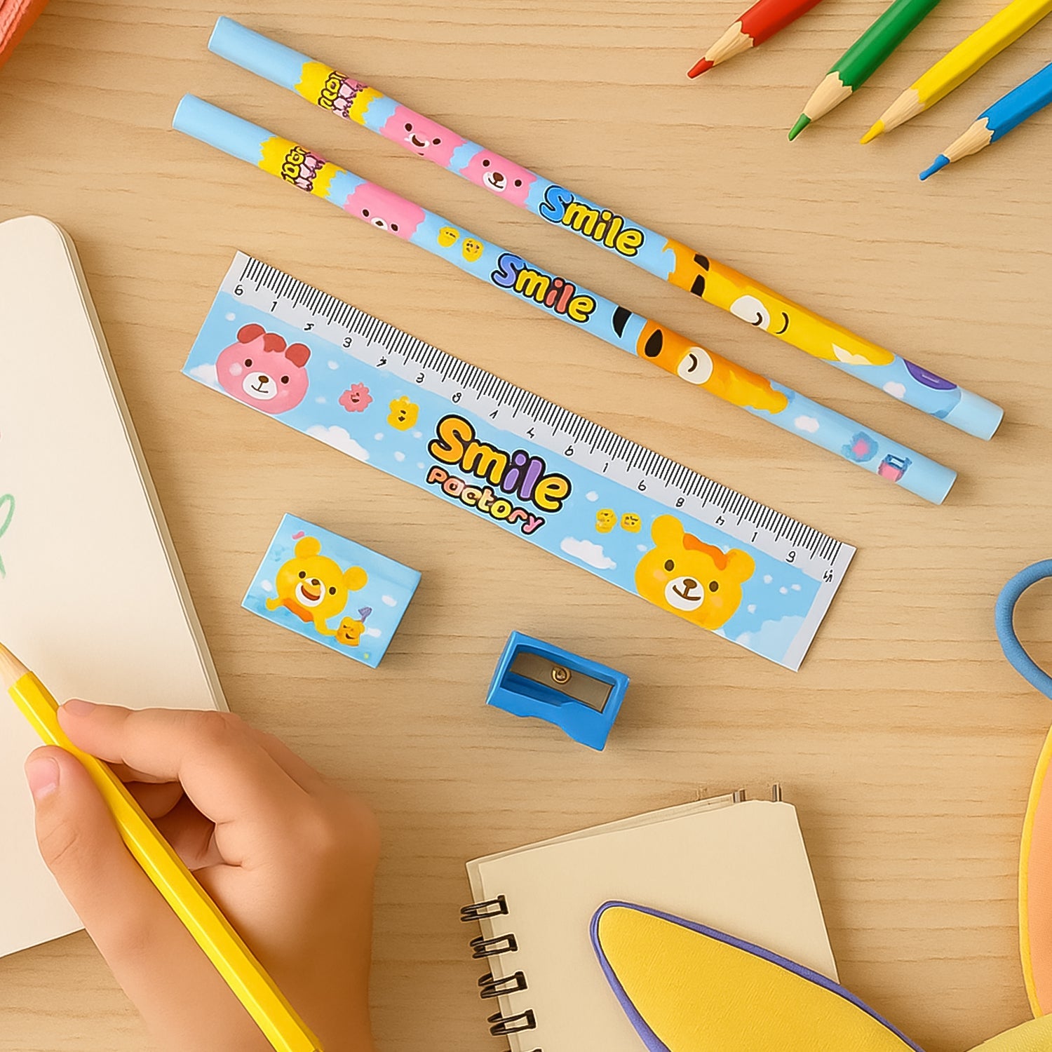Wooden Pencil Set (5 Pc): School Supplies, Stationery Set for Kids Wooden Pencil Set (5 Pc): School Supplies, Stationery Set for Kids